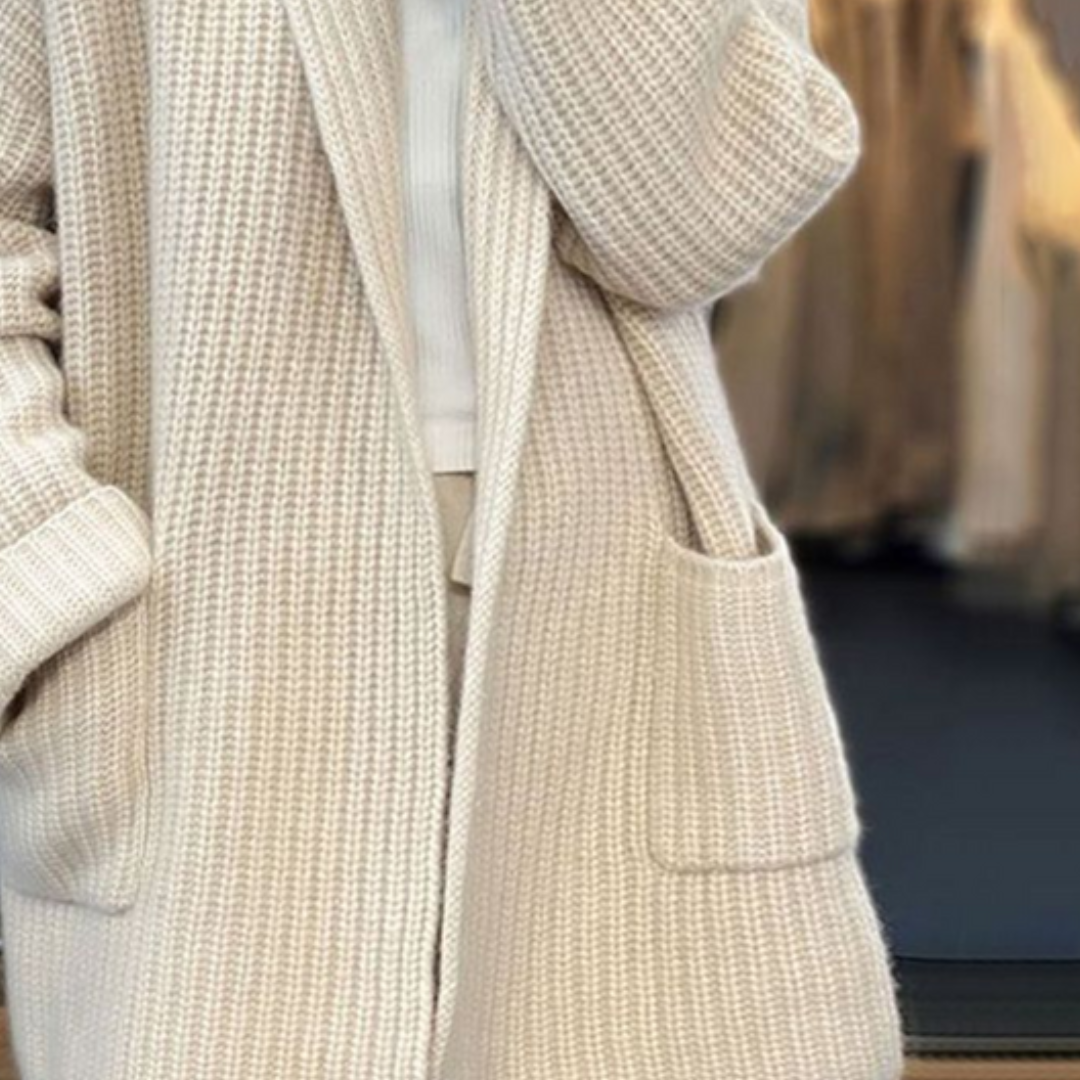Dames Lang Vest met Losse Pasvorm en Diepe Zakken 2