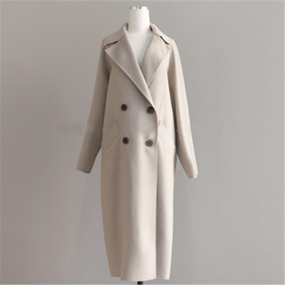 Dames Lange Overjas met Wol en Tijdloos Design 4