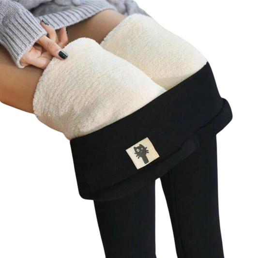 Dames Leggings met Hoge Taille en Fleece Voering 0