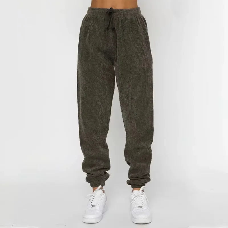 Dames Loungewear Set met Relaxed Fit en Corduroy Textuur 3
