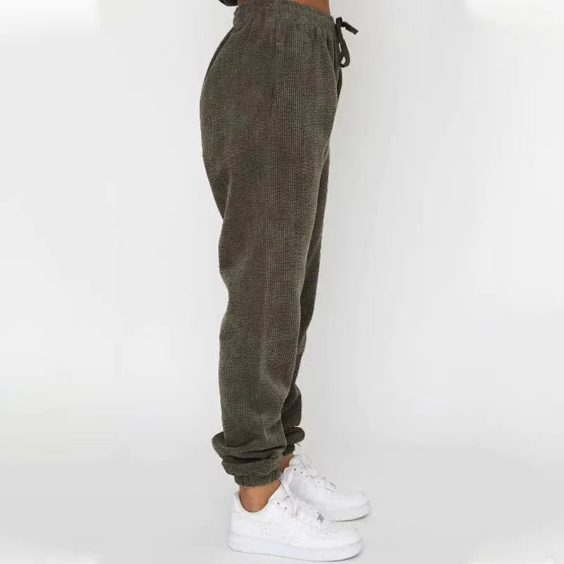 Dames Loungewear Set met Relaxed Fit en Corduroy Textuur 4