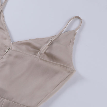 Dames Maxi Jurk met V-hals en Sleuf voor Zomeravonden 4