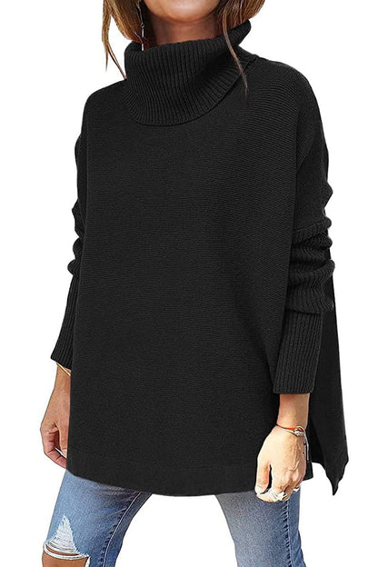 Dames Oversized Coltrui van Luxe Gebreid Textiel met Hoge Col 4
