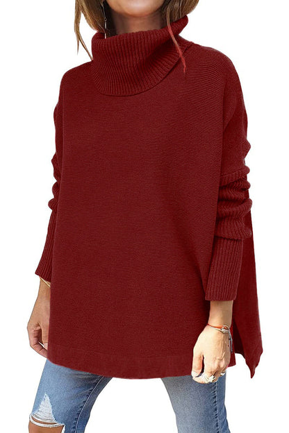 Dames Oversized Coltrui van Luxe Gebreid Textiel met Hoge Col 9