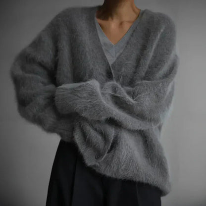 Dames Oversized Pullover van Kasjmier met Knoopsluiting en Luxe Comfort 5