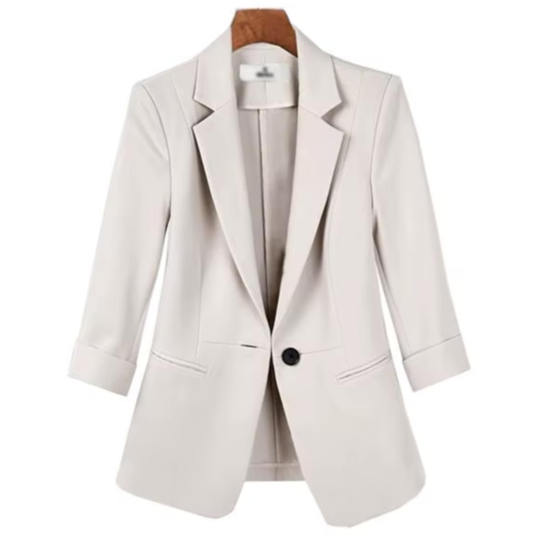 Dames Pak 2 Delig met Gestructureerde Blazer en Rechte Pantalon 2