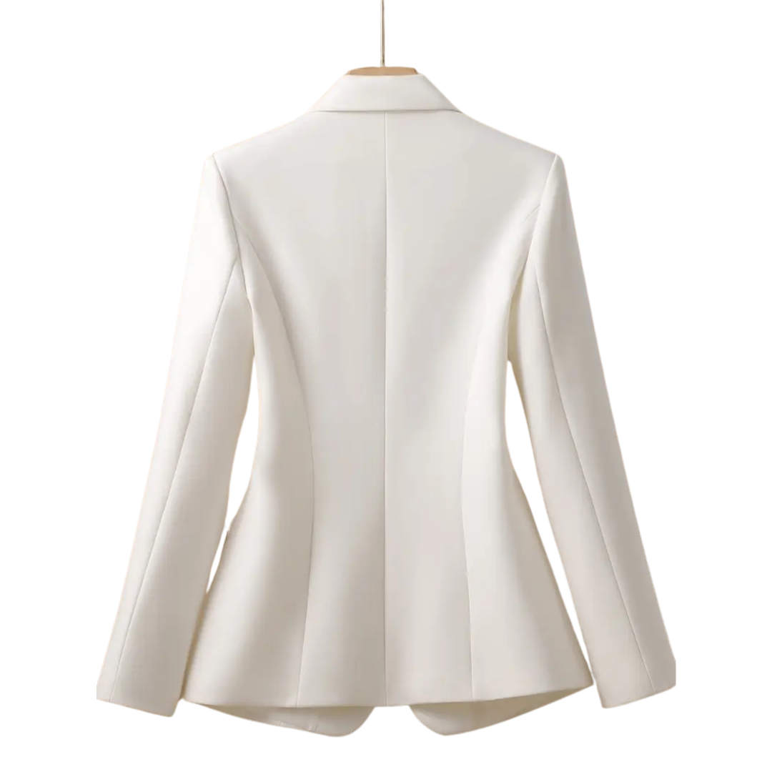 Dames Pak 2 Delig met Gestructureerde Blazer en Rechte Pantalon 3