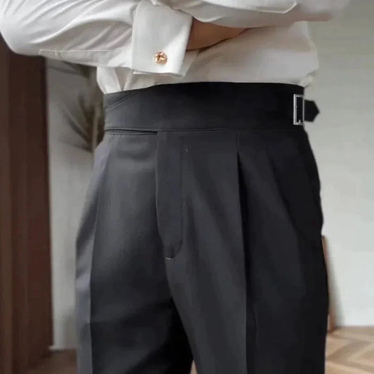 Dames Pantalon met Hoge Taille en Klassieke Gesp 0