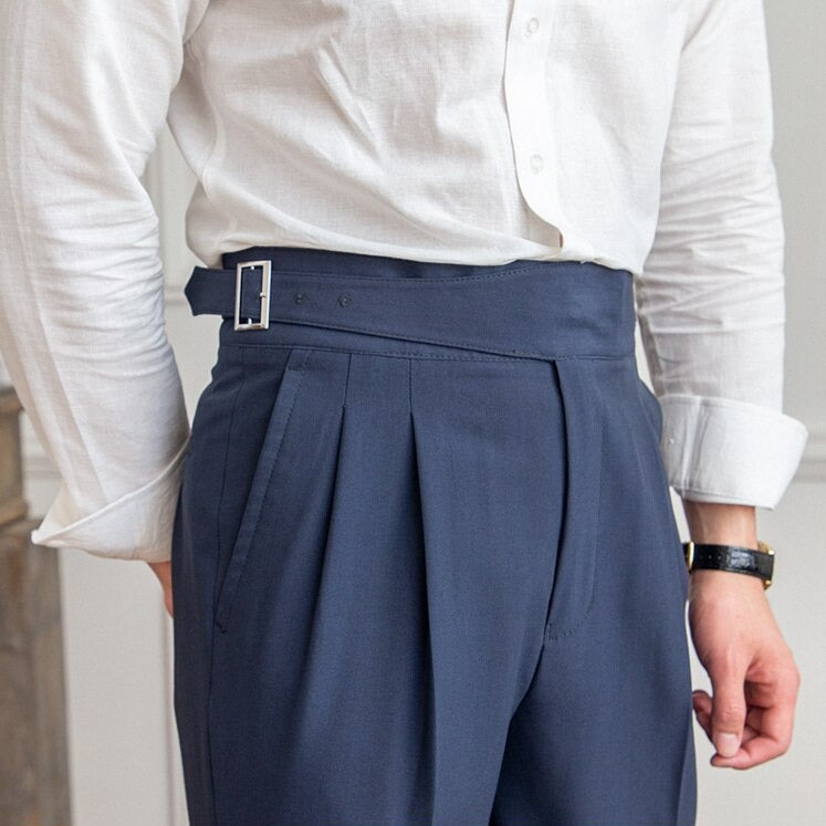 Dames Pantalon met Hoge Taille en Klassieke Gesp 2