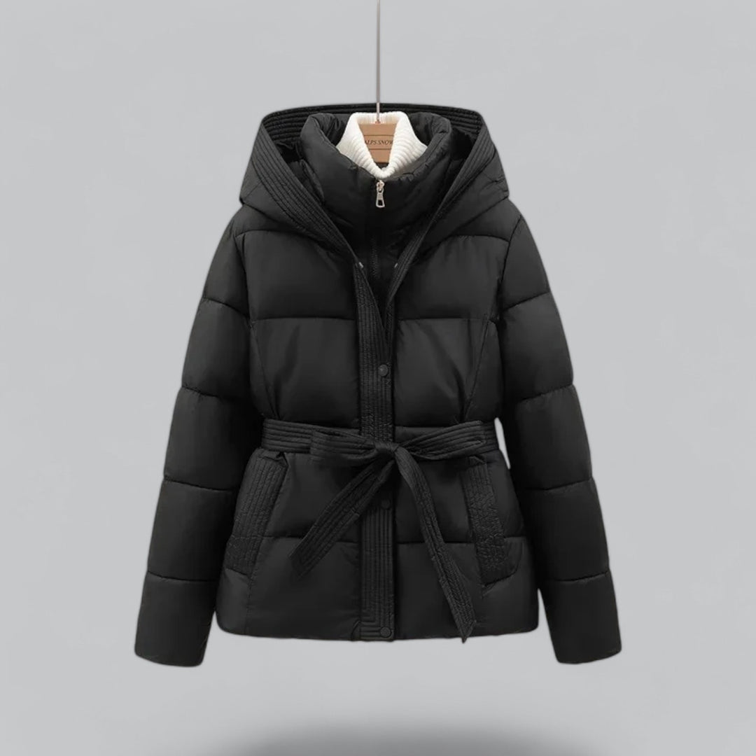 Dames Parka Winterjas met Riem en Verstelbare Capuchon voor Koude Dagen 0