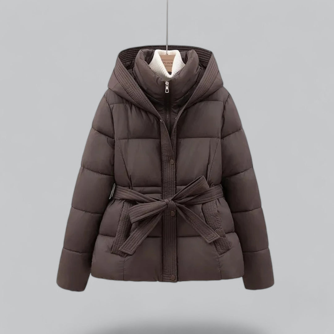 Dames Parka Winterjas met Riem en Verstelbare Capuchon voor Koude Dagen 1