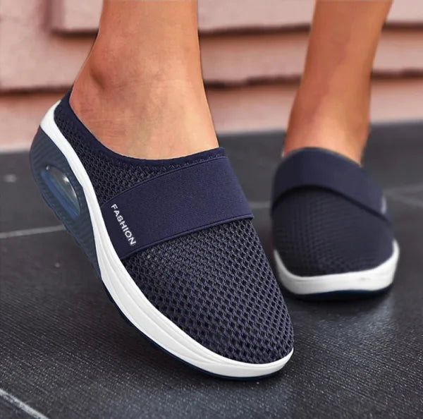 Dames Orthopedische Schoenen Slip-On met Ademend Ontwerp Marineblauw