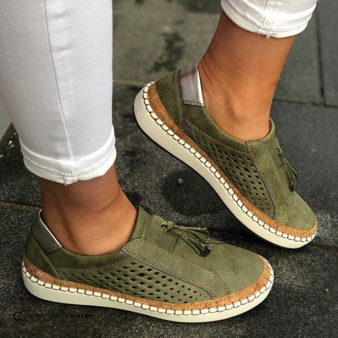 Dames Slip-Ons met Orthopedische Ondersteuning en Antislip Zool 0