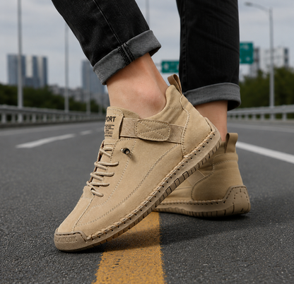 Dames Sneakers met Vetersluiting en Klittenbandsluiting