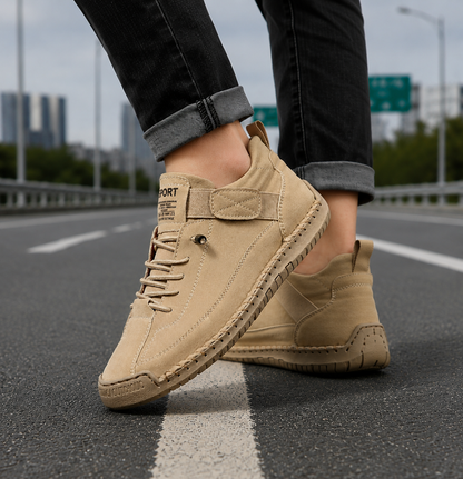 Dames Sneakers met Vetersluiting en Klittenbandsluiting