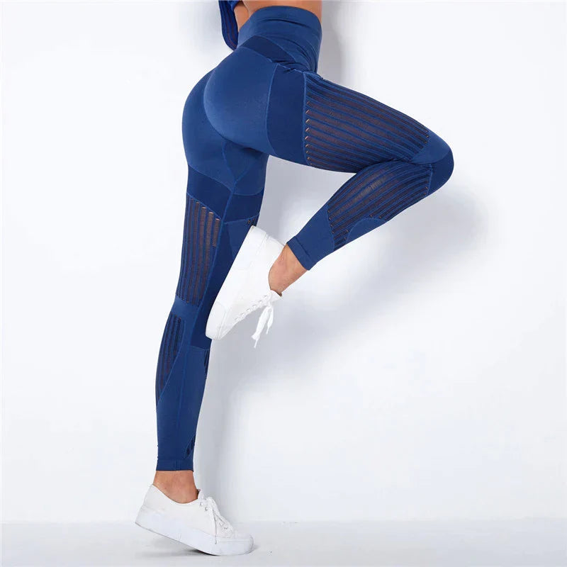Dames Sportlegging High Waist met Compressie en Shaping Effect Blauw