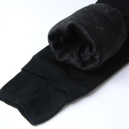 Dames Thermo Legging met Dikke Fleecevoering en Hoge Taille