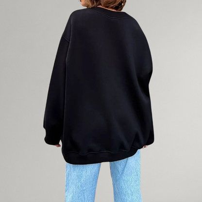 Dames Sweater met Ronde Hals en Lange Mouwen in Oversized Pasvorm 3
