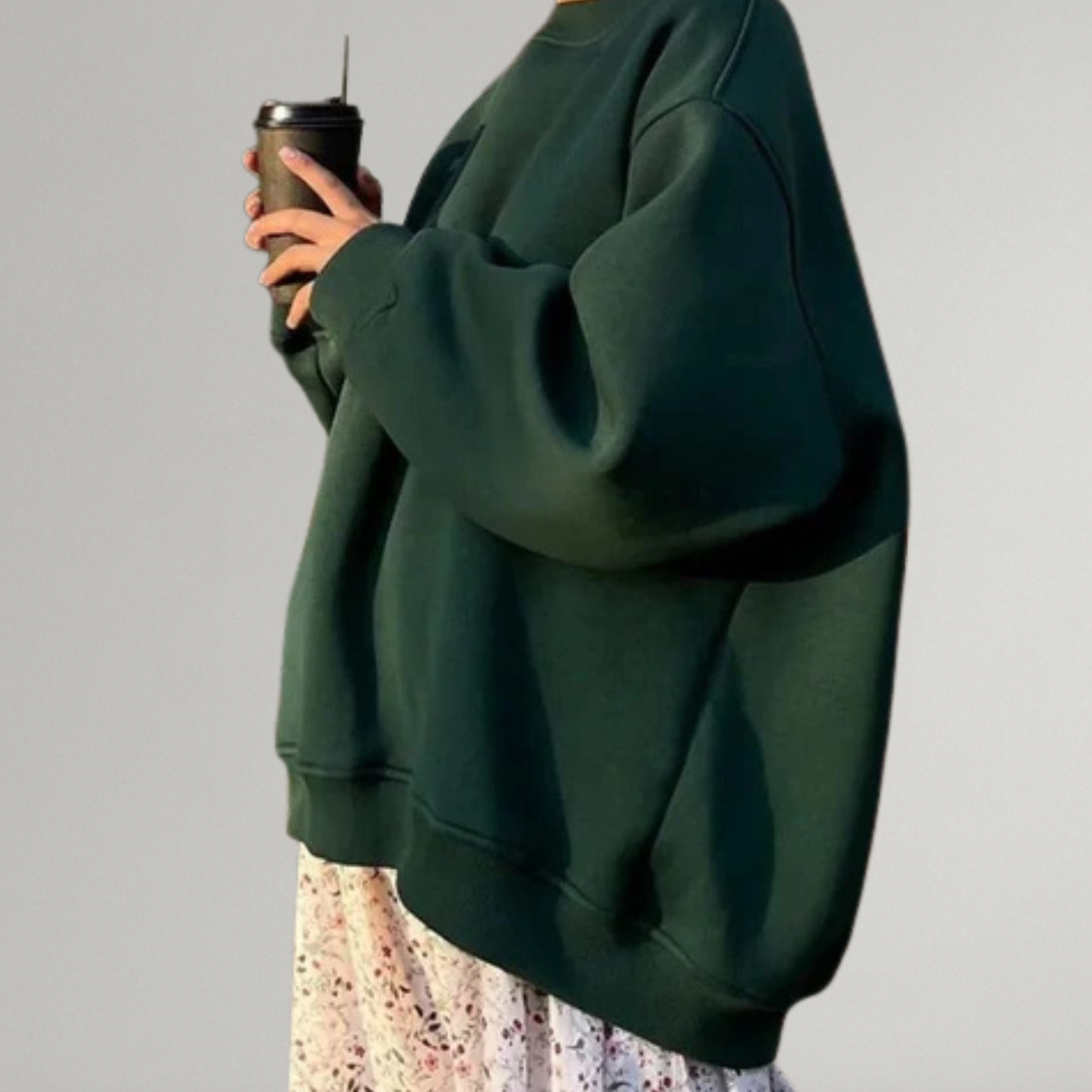 Dames Sweater met Ronde Hals en Lange Mouwen in Oversized Pasvorm 8