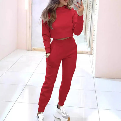 Dames Trainingspak met Cropped Sweater en Aansluitende Broek 5