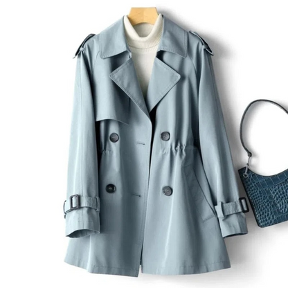 Dames Trenchcoat met Dubbele Knopsluiting en MIDI-lengte 1