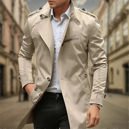 Dames Trenchcoat met Waterdichte Bescherming en Dubbele Knopen 2