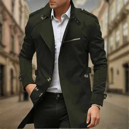 Dames Trenchcoat met Waterdichte Bescherming en Dubbele Knopen 3