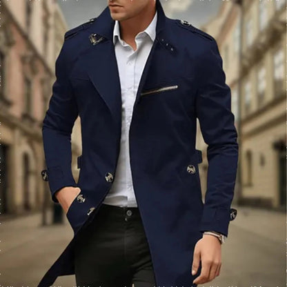 Dames Trenchcoat met Waterdichte Bescherming en Dubbele Knopen 4