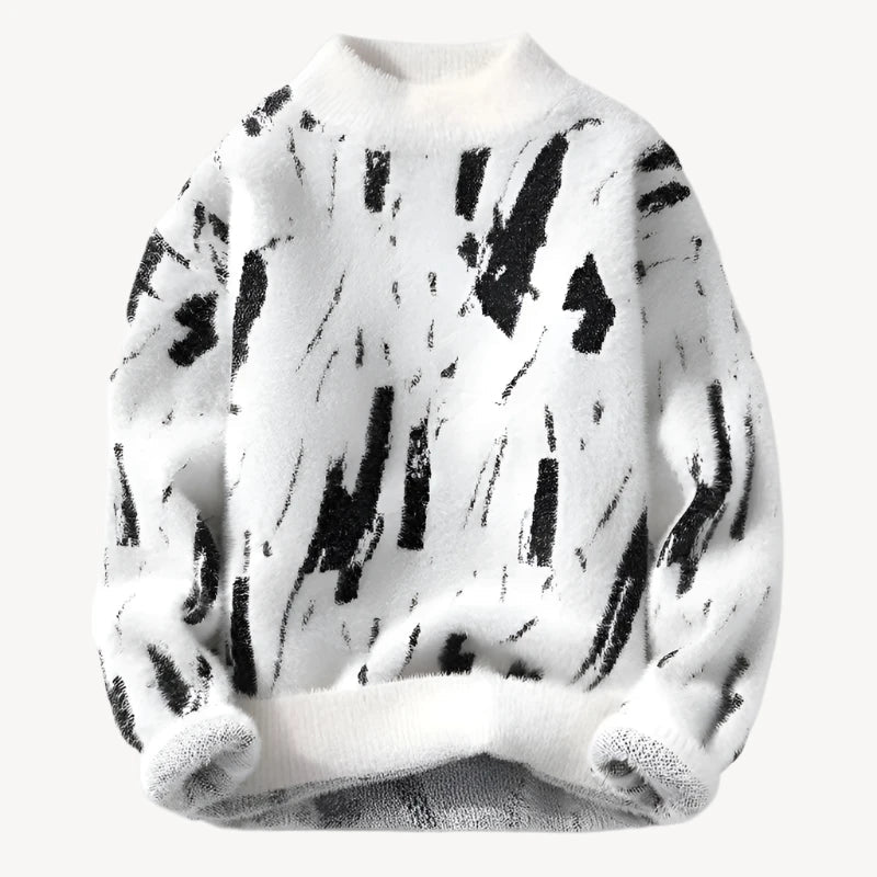 Dames Trui met Abstract Patroon en Losse Pasvorm 1