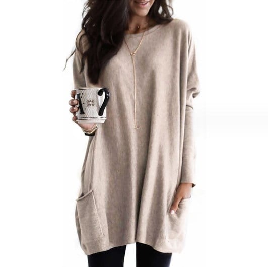 Dames Trui met Ademend Materiaal en Minimalistisch Ontwerp 9