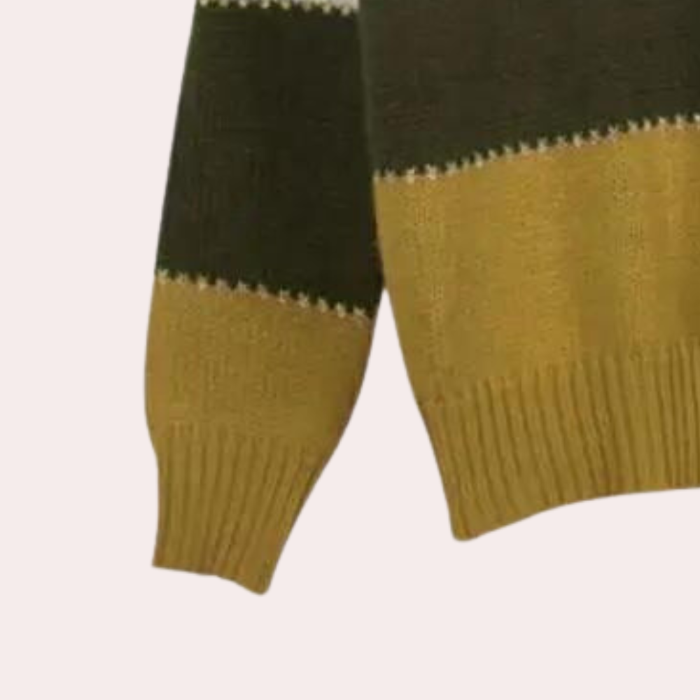 Dames Trui met Gestreept Ontwerp en Comfortabele Pasvorm 4