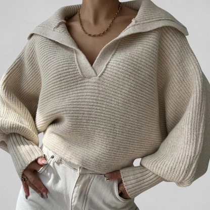 Dames Trui met V-hals en Losse Pasvorm voor Casual Looks 4
