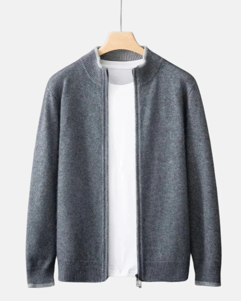 Dames Winterjas van Premium Cashmere met Minimalistisch Ontwerp en Gebreide Kraag 2