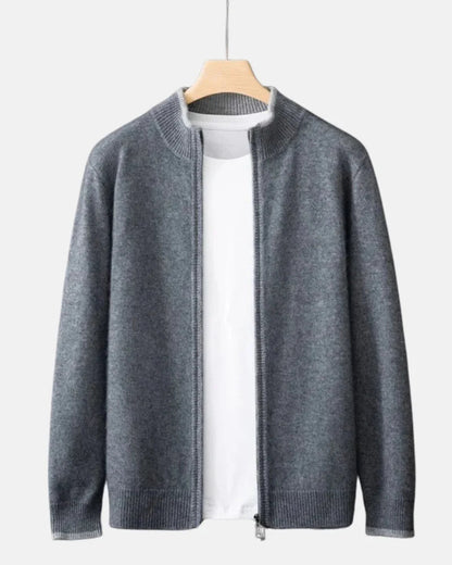 Dames Winterjas van Premium Cashmere met Minimalistisch Ontwerp en Gebreide Kraag 2