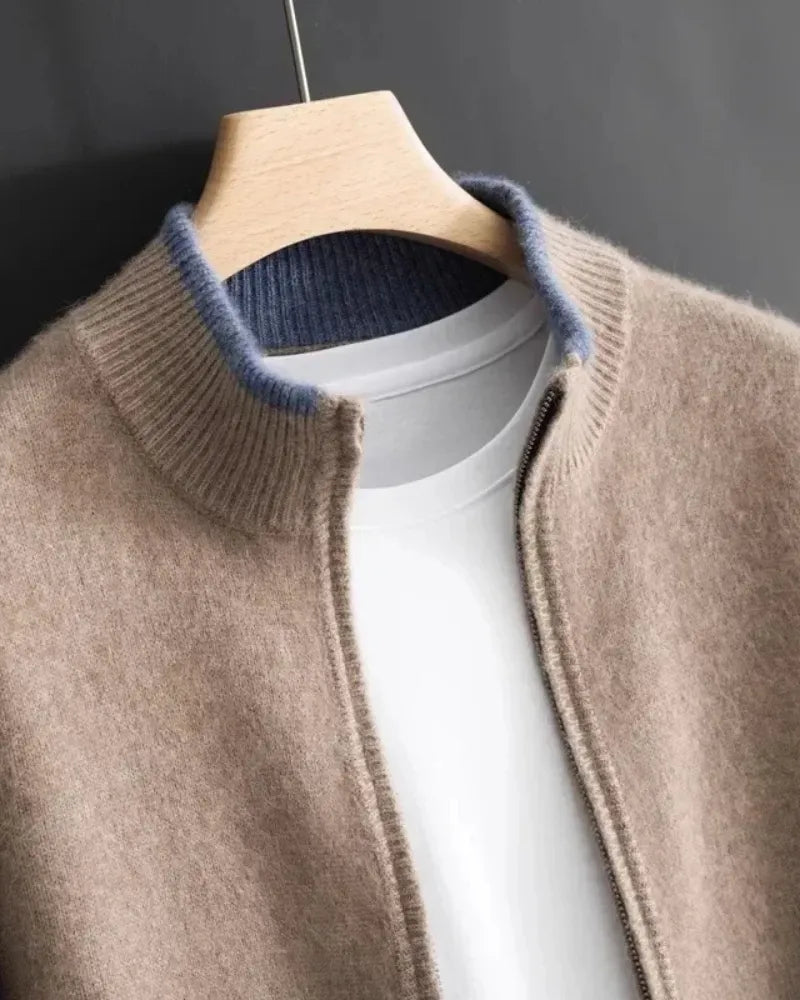 Dames Winterjas van Premium Cashmere met Minimalistisch Ontwerp en Gebreide Kraag 4