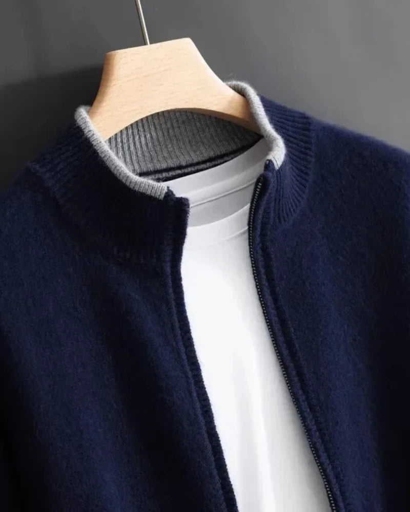 Dames Winterjas van Premium Cashmere met Minimalistisch Ontwerp en Gebreide Kraag 5