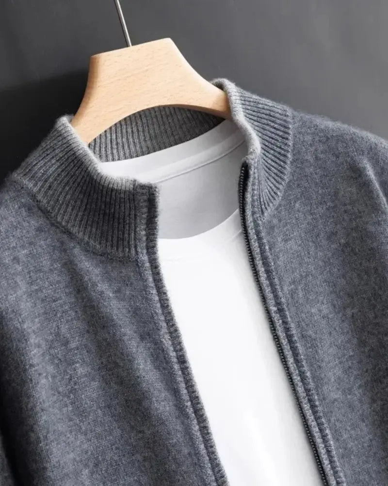 Dames Winterjas van Premium Cashmere met Minimalistisch Ontwerp en Gebreide Kraag 6