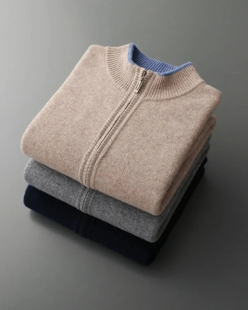 Dames Winterjas van Premium Cashmere met Minimalistisch Ontwerp en Gebreide Kraag 7