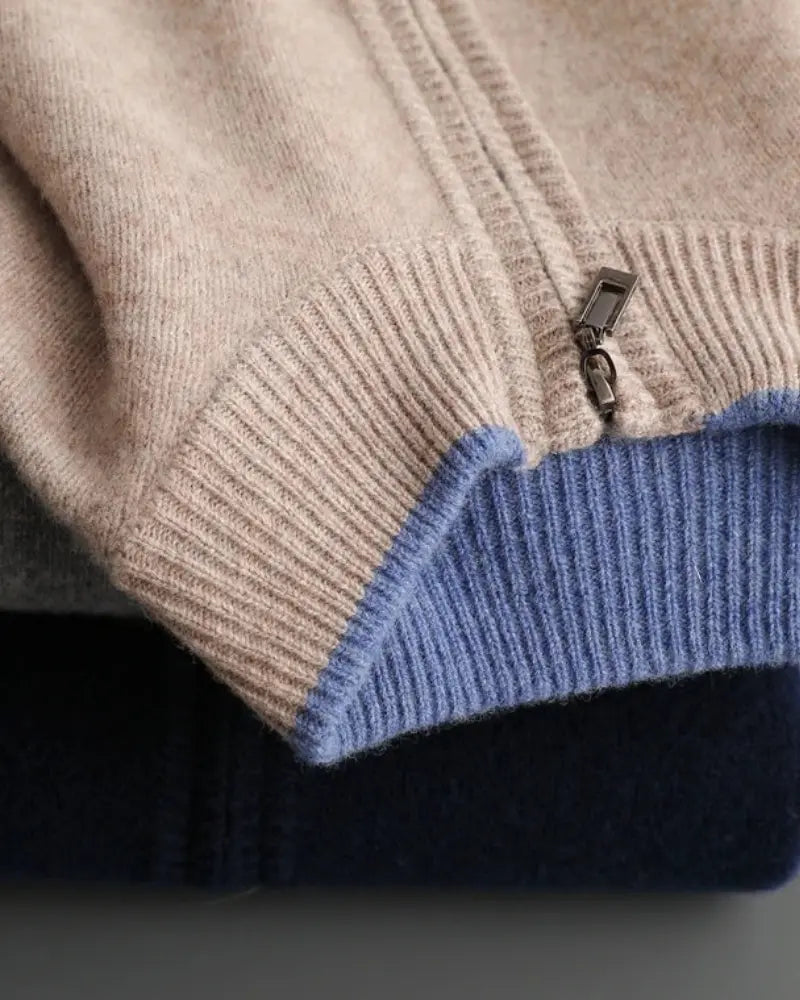 Dames Winterjas van Premium Cashmere met Minimalistisch Ontwerp en Gebreide Kraag 8