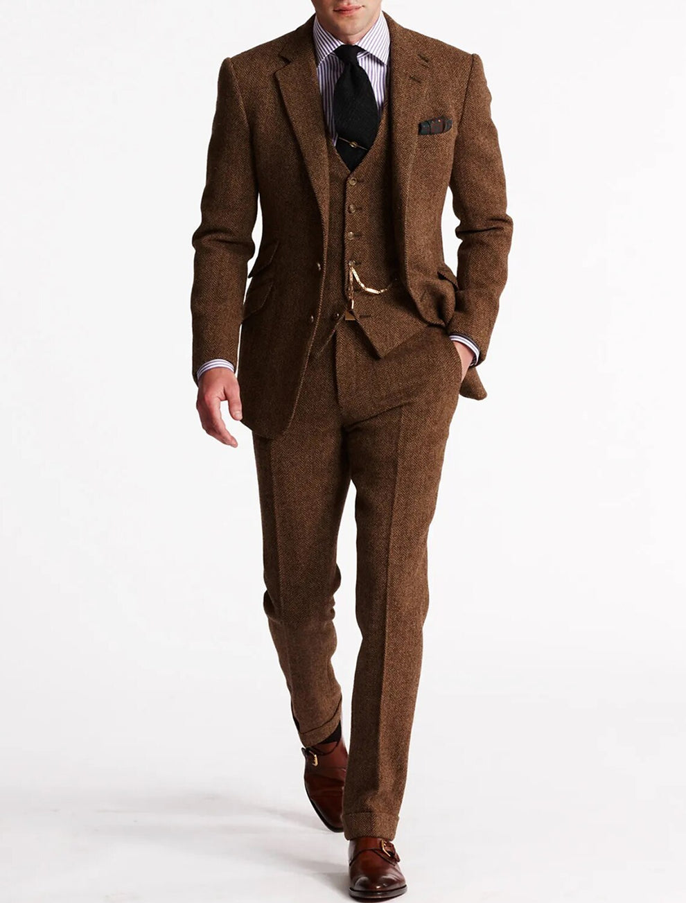 Solovedress Klassiek Heren Pak Broek - Straight Fit Ruit Design Voor Business & Formele Gelegenheden