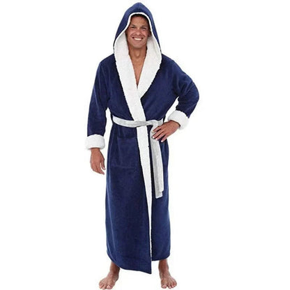 Heren Badjas van Fleece met Capuchon en Ruime Zakken 2
