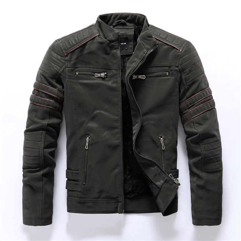 Heren Bikerjack met Rits en Weerbestendig Materiaal 1