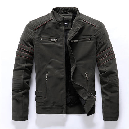Heren Bikerjack met Rits en Weerbestendig Materiaal 1