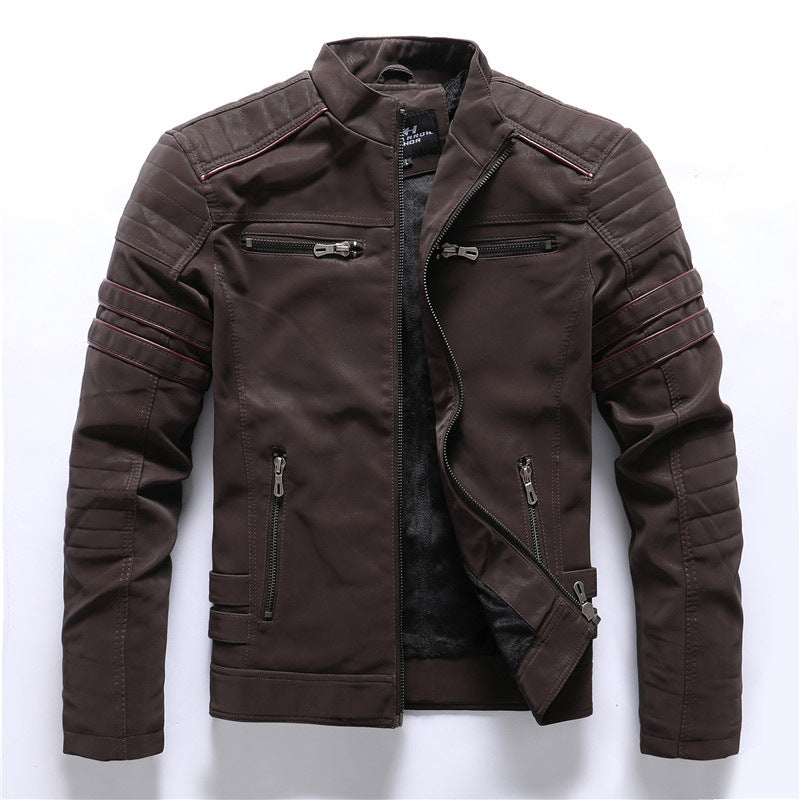 Heren Bikerjack met Rits en Weerbestendig Materiaal 2
