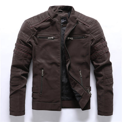 Heren Bikerjack met Rits en Weerbestendig Materiaal 2