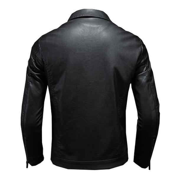 Heren Bikerjack met Reverskraag en Ritsdetails