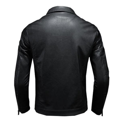 Heren Bikerjack met Reverskraag en Ritsdetails
