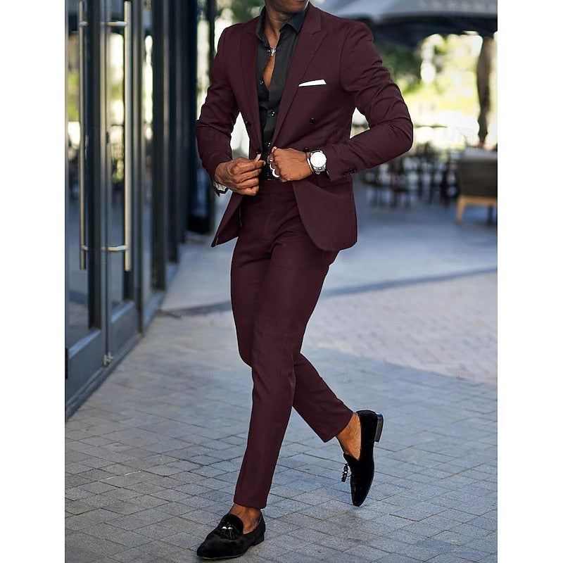 Heren Blazer en Broek Set met Moderne Snit en Hoogwaardige Stoffen 3