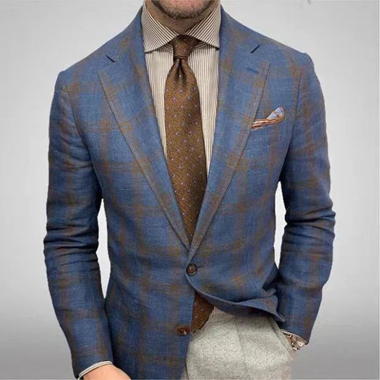 Heren Blazer met Elegante Details en Gedefinieerde Stijl 0
