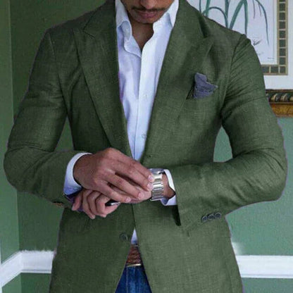Heren Blazer van Linnen met Stijlvolle Pasvorm en Ademend Comfort 1